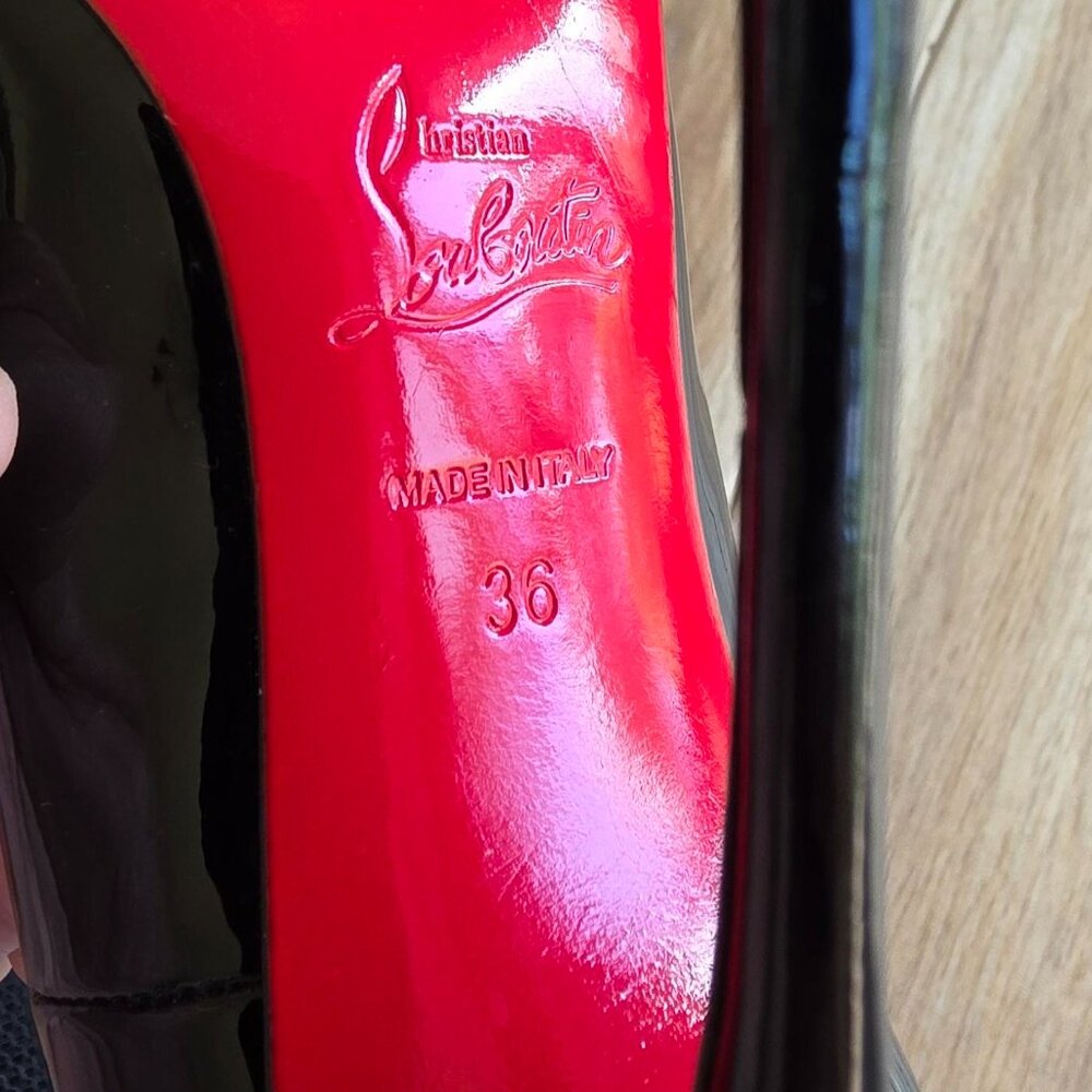 Christian Louboutin So-Kate 120mm Black Patent Leather Pumps Eur. 36 - Picture 12 of 12